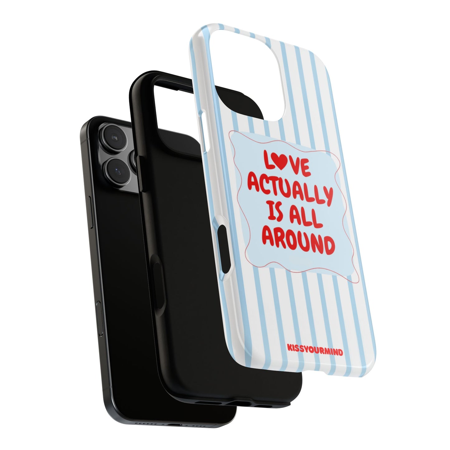 Love Is All Around Striped Phone Case
