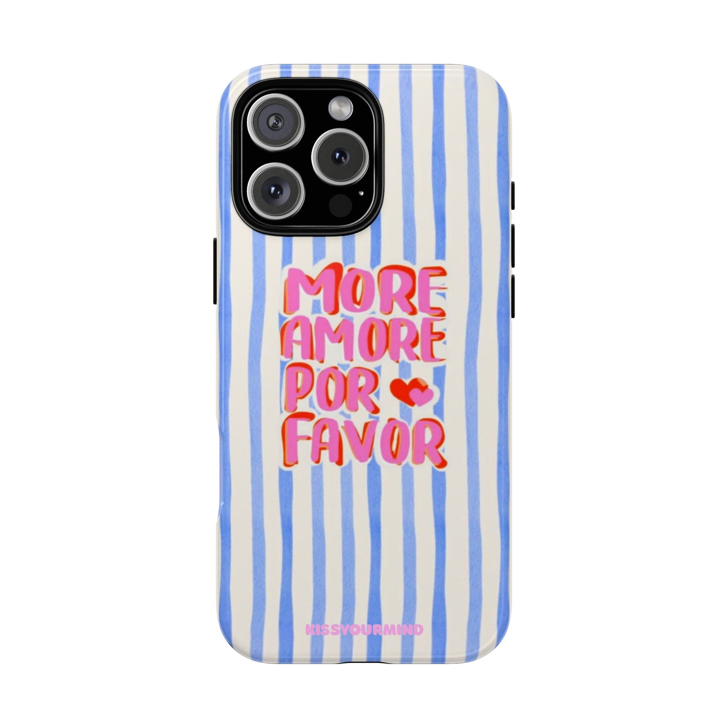 More Amore Por Favor Striped Phone Case