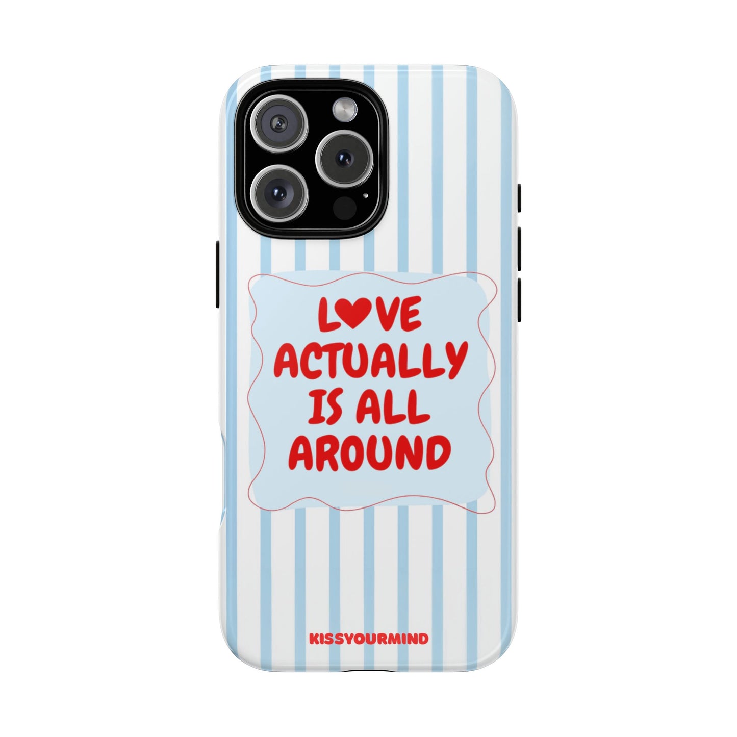 Love Is All Around Striped Phone Case