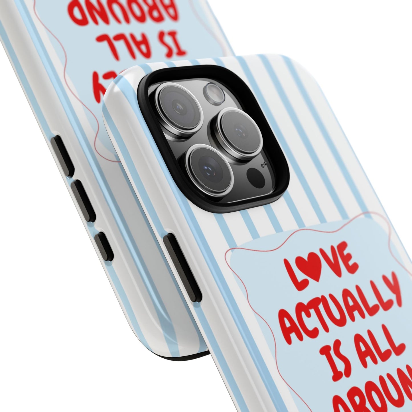 Love Is All Around Striped Phone Case